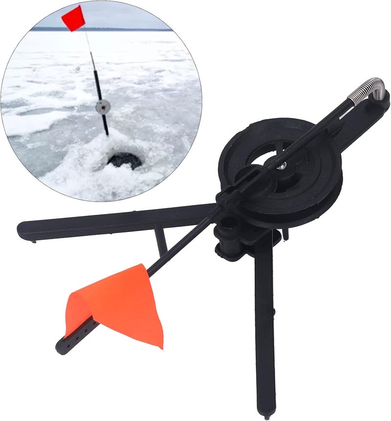 Topyond Winter Ice Fishing Flag, Marker Ice Fishing Flag, Marker Triangular Structure Fixed Tip Up Ice Fishing Flag Pole Indicator - Image 5